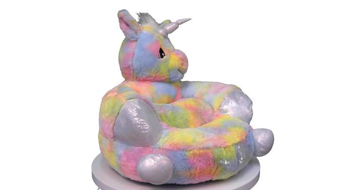 Rainbow Unicorn Plush Character Kids&#39; Chair - Trend Lab, 2 of 6, play video