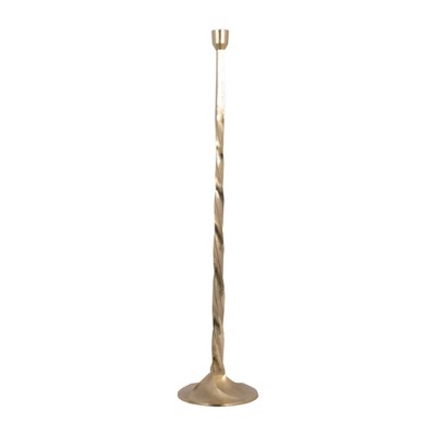 Modern Metal Taper Candle Holder - Tall Decorative Candlestick Stand - Luxury Handcrafted Home & Living Room Accent - 36" Gold