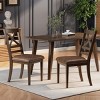 Modern Indoor 6 Seater Dining Room Table and Dining Chairs,7 Pieces Wood Farmhouse Kitchen Table and Parsons Dining Chairs Set-Cuddlewood - 3 of 4