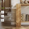 Tribesigns 70-Inch Solid Wood Console Table, 2-Tier Farmhouse Sofa Table for Behind Couch,  for Living Room & Hallway, Natural Wood - 3 of 4