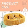 MOONMISS Giant Bean Bag Chair Couch, 57''W Oversized Bean Bag Sofa with Foam Filler, Lazy Loveseat Chair with 2 Pillows for Living Room - 4 of 4