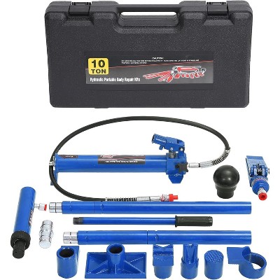 Coucheta 4/10 Ton Porta Power Kit, Porta Power Ram with Pump, Hydraulic Jack Kit with 4.6 Ft/1.4 m Oil Hose & Storage Case for Automotive