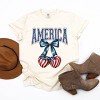 Simply Sage Market America Flag Cherries Coquette Garment Dyed Tee - 3 of 4