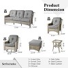 XIZZI 8 Pieces Wicker Sofa with Cushion, Swivel Rocking Chairs, High Back Rattan Chairs and Ottomans, 9 Seats Conversation Set for Backyard - 2 of 4