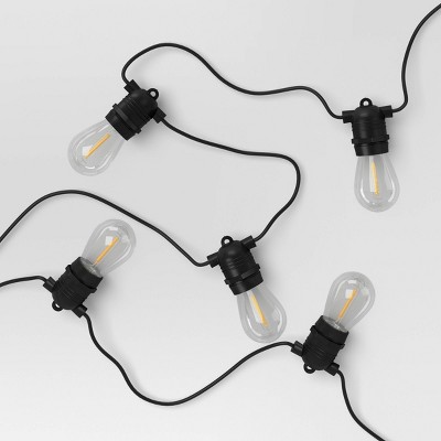 Drop Socket Solar LED String Lights with Edison Bulbs White - Smith & Hawken™