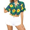 HAPPY BAY Hawaiian Shirts Womens Casual Summer Beach Party Floral Blouses Short Sleeve Tropical Vacation Tops Dress Shirts for Women - 2 of 4