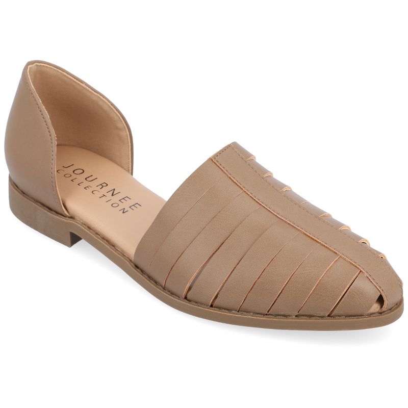 Journee Collection Womens Anyah Ankle Cuff Slip On Almond Toe Flats, 1 of 11