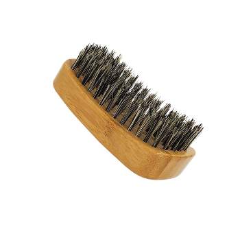 Bass Brushes The Beard Brush - 100% Pure Bass Premium Select Natural Boar Bristle Pure Natural Bamboo Handle Anatomically Countoured Palm Style