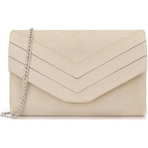 Generic Evening Bag for Women, Suede Envelope Evening Purses Crossbody Shoulder Clutch Bag - 1 of 4