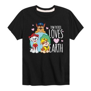 Boys' - Paw Patrol - Loves Earth Short Sleeve Graphic T-Shirt - 1 of 4