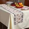 Unique Bargains Christmas Table Runner Brown Snowflake Linen Multicolor 72"x13" 1 Pc - 2 of 4