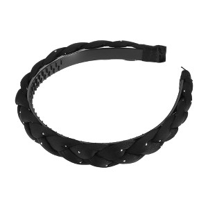 Unique Bargains Women's Thick Braided Knotted Non-slip Fashion Elastic Solid Color Headband 1 Pc - 1 of 4