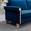 NicBex Couches for Living Room 76" Sofa Velvet Upholstered 2-Seat Couch Soft Sponges Modern Designs Sofa with Gold Trim and Cozy Cushions - 4 of 4