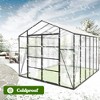 Gulches 10x12FT Walk in Polycarbonate Greenhouse Raised Base Anchor Windproof Aluminum Heavy Duty Drainage All Season Outdoor Backyard - 3 of 4