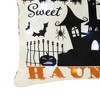 13"x18" Sweet Haunted Home LED Halloween Lumbar Throw Pillow White - Lush Décor: Microfiber, Indoor Use, Zipper Closure - 3 of 4