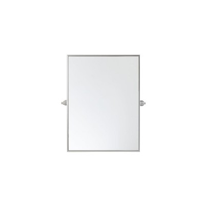 Elegant Lighting Rectangle Pivot Mirror 24x32 inch in Silver