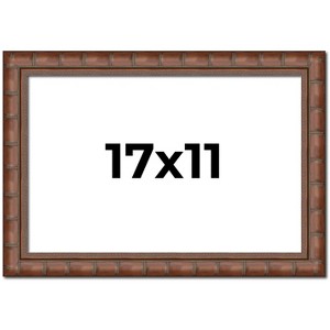 PosterPalooza | 17x11 Modern Bamboo Picture Frame, UV Acrylic, 5 Finishes - 1 of 4