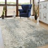 Boho Vintage Floral Printed Area Rug Ultra Thin Low Pile Machine Washable Stain Resistant Non Shedding Pet Friendly Floor Rug - 3 of 4
