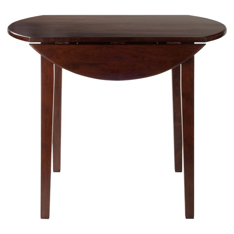 36&#34; Clayton Round Drop Leaf Dining Table Walnut - Winsome, 3 of 11