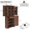 SinCiDo Farmhouse Kitchen Pantry with Barn Doors and Adjustable Shelves, Storage Cabinet, Rustic Wood Cupboard for Kitchen - 3 of 4