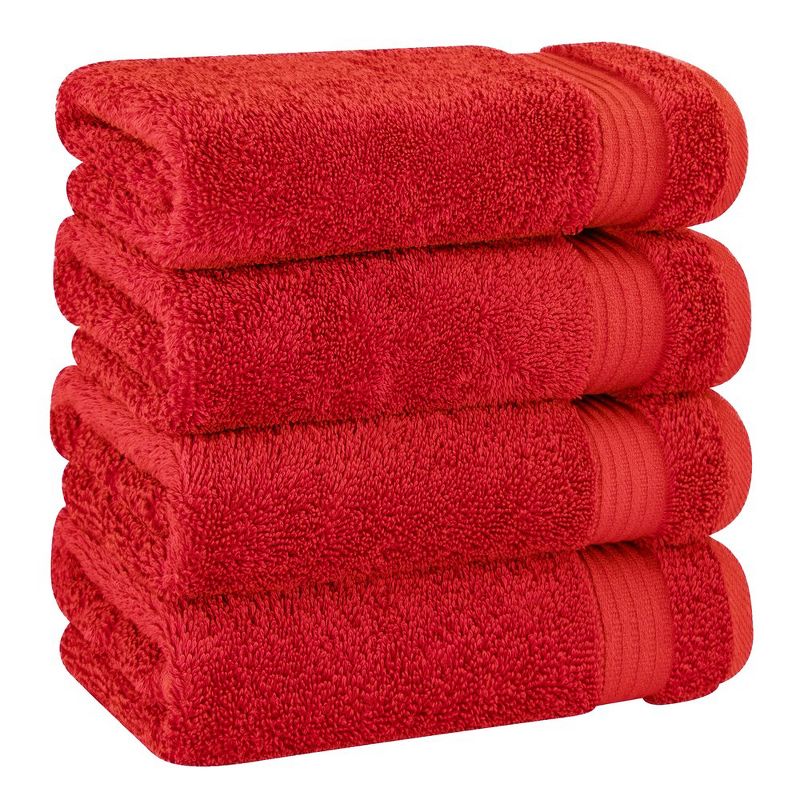 American Soft Linen Bekos 4 Pack Hand Towel Set, 100% Cotton Hand Towels for Bathroom, 1 of 7