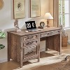 SinCiDo Home Desk,53" Wide Desk in the Farmhouse,Adjustable Filing Cabinet A4/ Letter /F4/Lega,3 Drawers, Desk for Study and Bedroom - 2 of 4