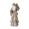 Stone Woodland Santa with Gold Finish (Set of 3) - 4 of 4