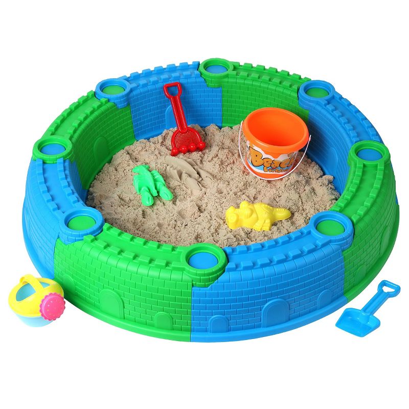 Dazmers 7'' 2 Sand Castle Beach Buckets and 2 Shovels for Kids, 1 of 5
