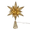 Kurt Adler 11-Inch Pre-Lit Twinkling LED 60-Light Gold Starburst Tree Topper - image 3 of 4