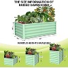 Galvanized Raised Garden Bed, Outdoor Large Planter Raised Beds Open Base with Safety Edge and Glove for Vegetables Flowers Ground Planter - 2 of 4