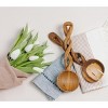Slickblue Olive Wood Salad Server Set, Spiral Hand Carved Wooden Serving Utensils for Kitchen and Table - 4 of 4
