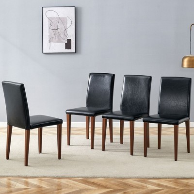 Sapphtopaz Modern Dining Chairs Armless Upholstered Dining Chair with Metal Legs Mid-Backrest Chairs for Kitchen, Dining Room