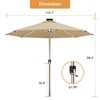 Maggift Patio Umbrellas, Outdoor Table Umbrella with Large Shade, Crank Open, Tilt Function, for Garden, Pool, Cafe, Brown, 115.7"*115.7"*98.4" - 2 of 4
