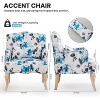 EROMMY High Back Floral Accent Chair for Living Room,Upholstered Wingback Chair w/Pillow, Comfy Armchair w/Wooden Legs - 2 of 4