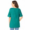 Woman Within Plus Size Perfect Cuffed Elbow-Sleeve Boat-Neck Tee - 3 of 4
