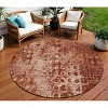 Orange Ikat Washable Indoor Outdoor Area Rug - 2 of 4