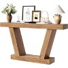 Modern Farmhouse Console Table with 2 Shelves, Extra-Long Narrow Sofa Table for Behind Couch, Entryway Hallway & Living Room - 4 of 4