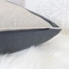 Gulches Reindeer Velvet Accent Pillow,20x20 Gray and White with Insert, Holiday Fireplace Decor with Pinecone Trim - 3 of 4