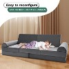 Docred Kids Couch Play Set, 8/10PCS Modular Kids Sofa Couch Fold Out Playhouse Set for Toddlers, Creative Foam Play Couchs Indoor - 3 of 4