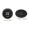 Unique Bargains Resin Round Flat 4-Hole DIY Craft Sewing Buttons 60L 1.5" 10 Pcs - 2 of 4