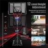 YONWAY Portable Basketball Hoop Outdoor, 4.25FT-10FT Height Adjustable Basketball Goal, Shatterproof Backboard, Built-in Wheels, Basketball Stand - 3 of 4