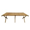 PAGED Wooden Folding Table Multi-Function Portable Outdoor Dining Table with X-Type Scientific Support for Patio, Lawn, Poolside - 4 of 4