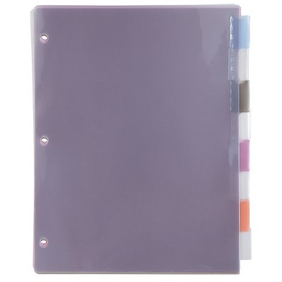 JAM Paper Poly Dividers 8-Tab Assorted Colors 6 Packs 375032922A