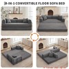 78'' Convertible Sleeper Sofa Bed,4-in-1 Corduroy Boneless Couch w/ Pillows, Folding Sectional Sofa w/Pull-Out Bed - 3 of 4