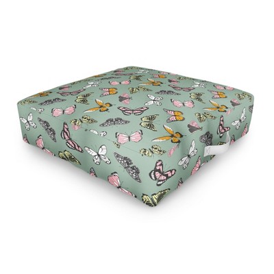 Emanuela Carratoni Wild Butterflies Outdoor Floor Cushion - Deny Designs
