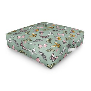 Emanuela Carratoni Wild Butterflies Outdoor Floor Cushion - Deny Designs - 1 of 2