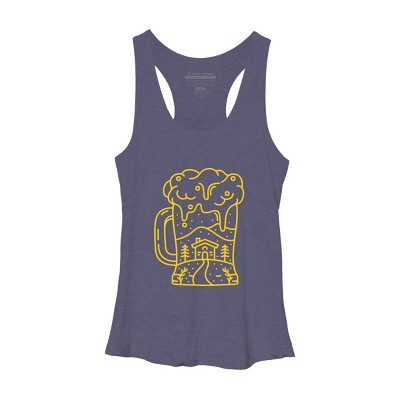 Women's Design By Humans Christmas Beer By VEKTORKITA Racerback Tank Top