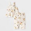 Baby Girls' Floral Printed Tank Top & Pants Set - Cat & Jack™ White - 2 of 4