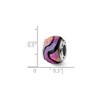 Black Bow Jewelry Purple Colored Dichroic Glass Sterling Silver Bead Charm - 2 of 3