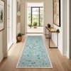 Modern Insect Floral Area Rug Non Slip Stain Resistant Low Pile Floor Cover Machine Washable Ultra Thin&Soft Indoor Mat - 3 of 4